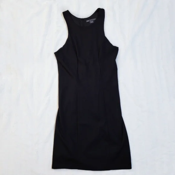 Like New Armani Exchange Little Black Dress Mini Sleeveless Size Small - Picture 2 of 7